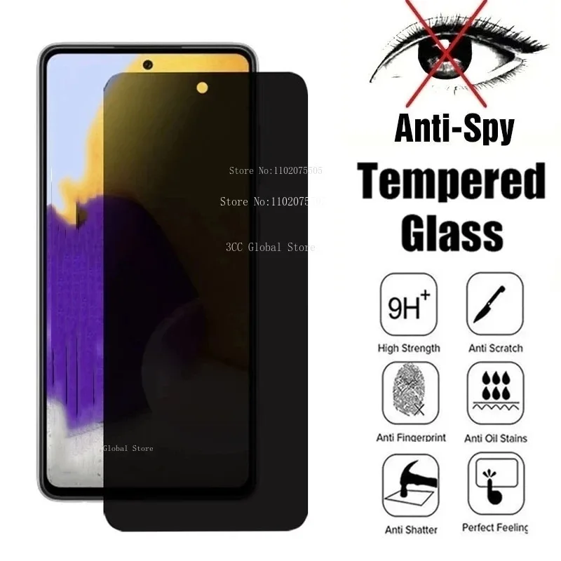 

2Pcs Anti-Spy Tempered Glass For Samsung A13 A73 A53 A72 A52 A32 A54 5G Screen Protector For Samsung S10E M12 M32 M52 Privacy