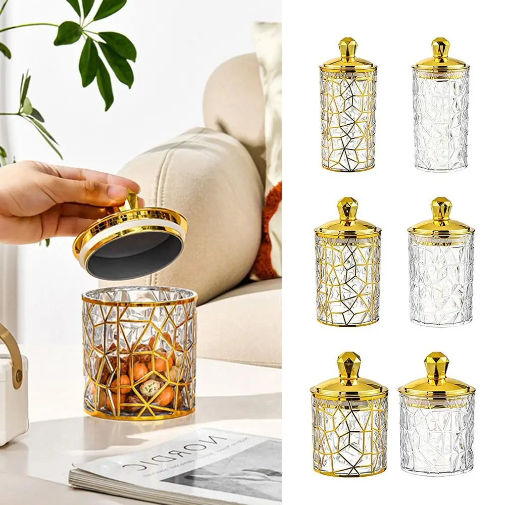 Transparent Food Storage Pots Moisture-Proof Miscellaneous Storage Box Plastic With Lid Kitchen Can Tea Coffee Candy Snack