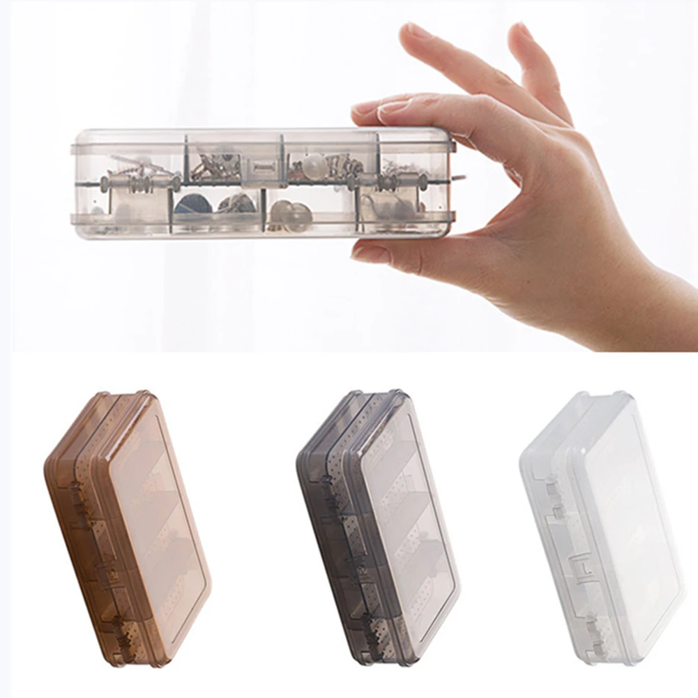 10 Grid Transparent Plastic Storage Box Jewelry Box Double Layer Necklace  Bracelet Hairpin With Peg Holes Jewel Case Organizer - AliExpress