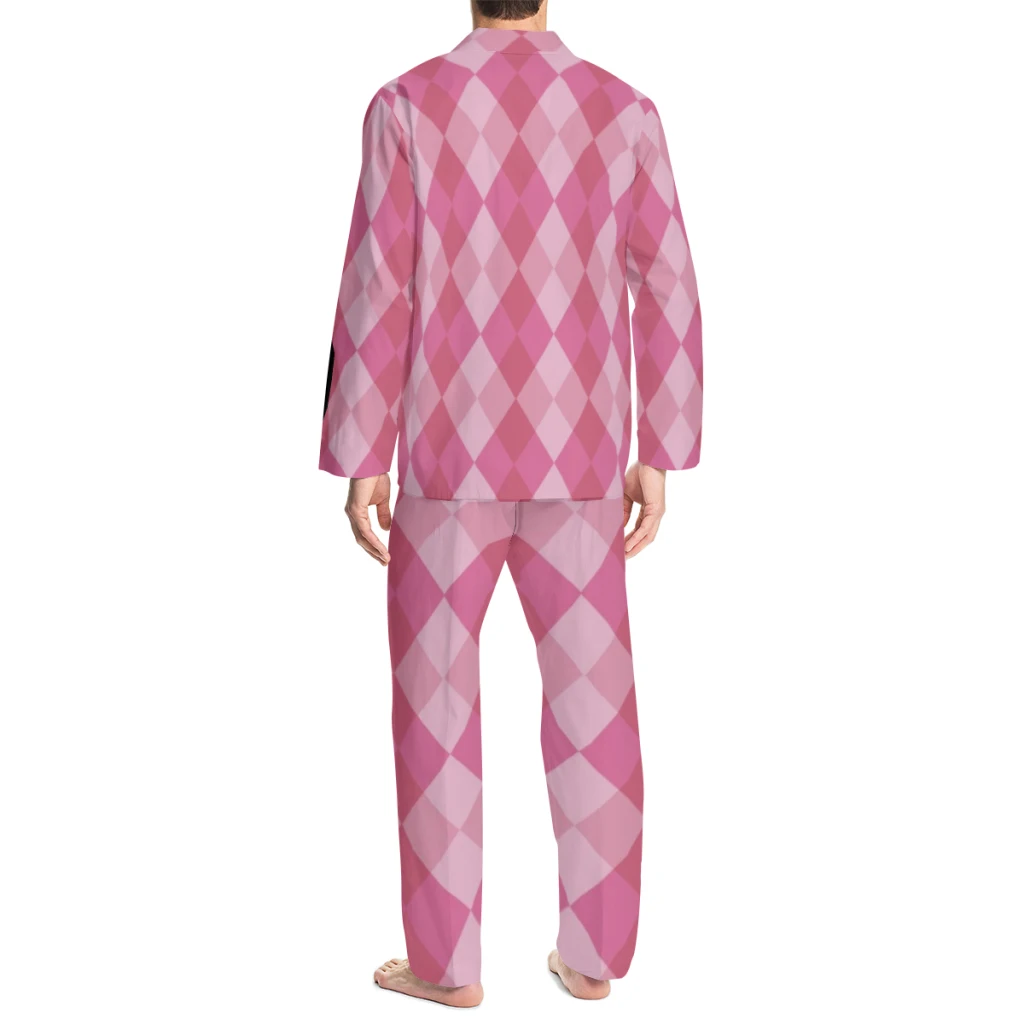 Pink Plaid Series Printed Sleepwear Set  Long-Sleeve New Pajamas Sets Night New Winter