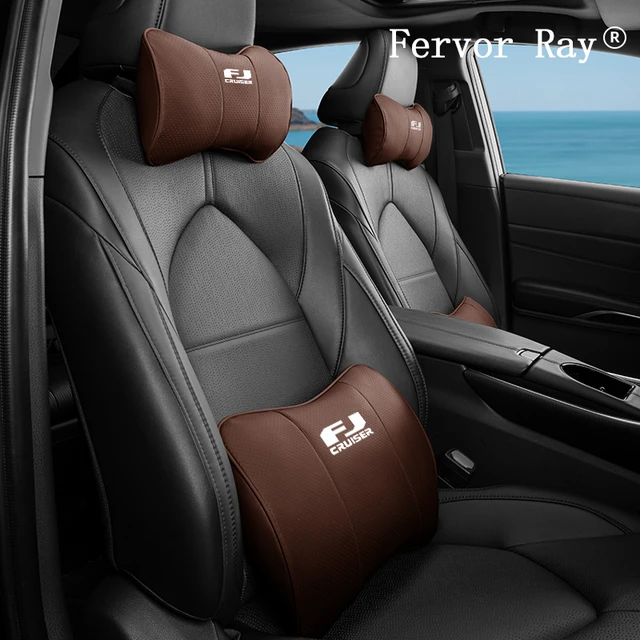 2023 New Car Seat Cushion Luxury Leather Waist Back Support Pillow