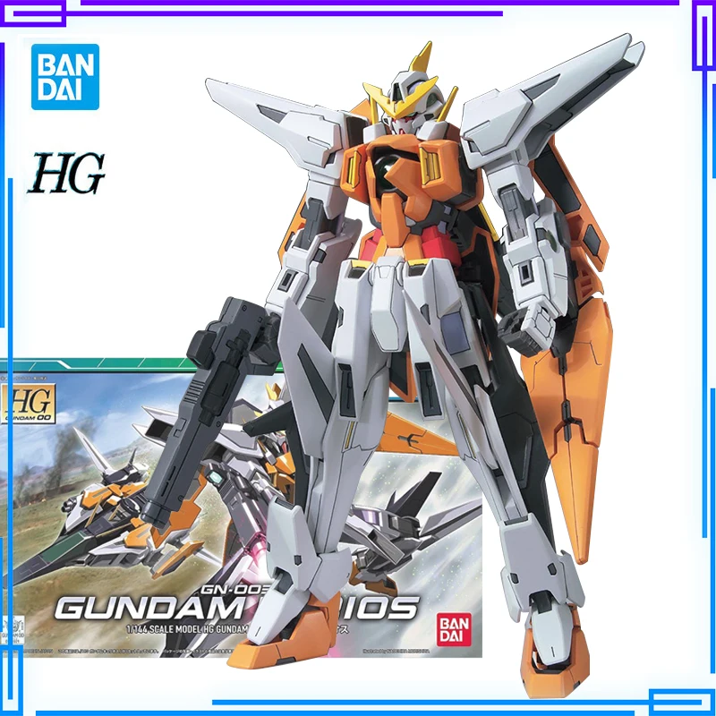 

Bandai Original Mobile Suit 1/144 HG 00 OO 04 Gundam Kyrios Model Kits Gunpal Models Assembly Toy Anime Figures