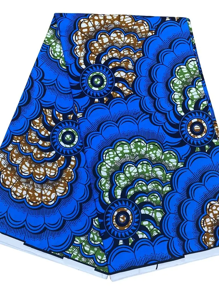 Africa Ankara Batik Wax Fabric Fashion Prints Sewing Handmake DIY Polyester 6Yards
