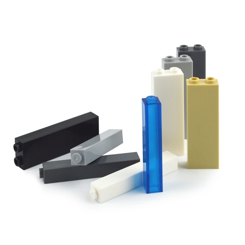 DIY Building Blocks Thick Bricks 1x2x5 1x1x5 Dots Educational Creative Plastic Toys for Children Compatible Leduo 2453 2454