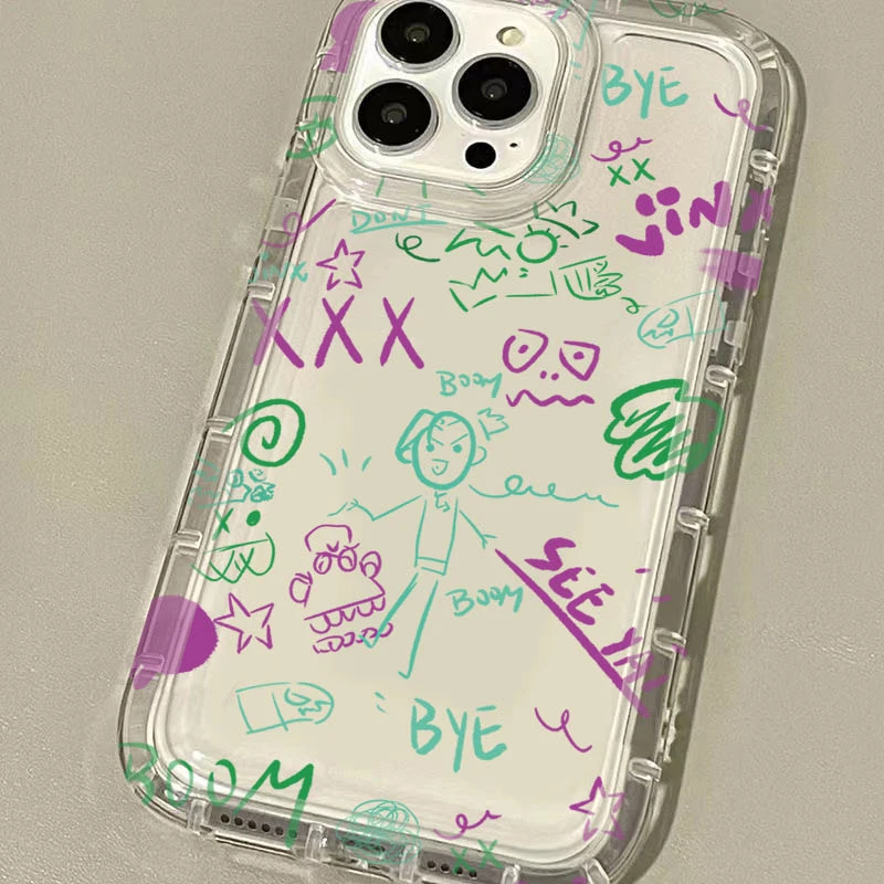 Shockproof Clear Silicone Back Cover with Game Arcane Jinx Design