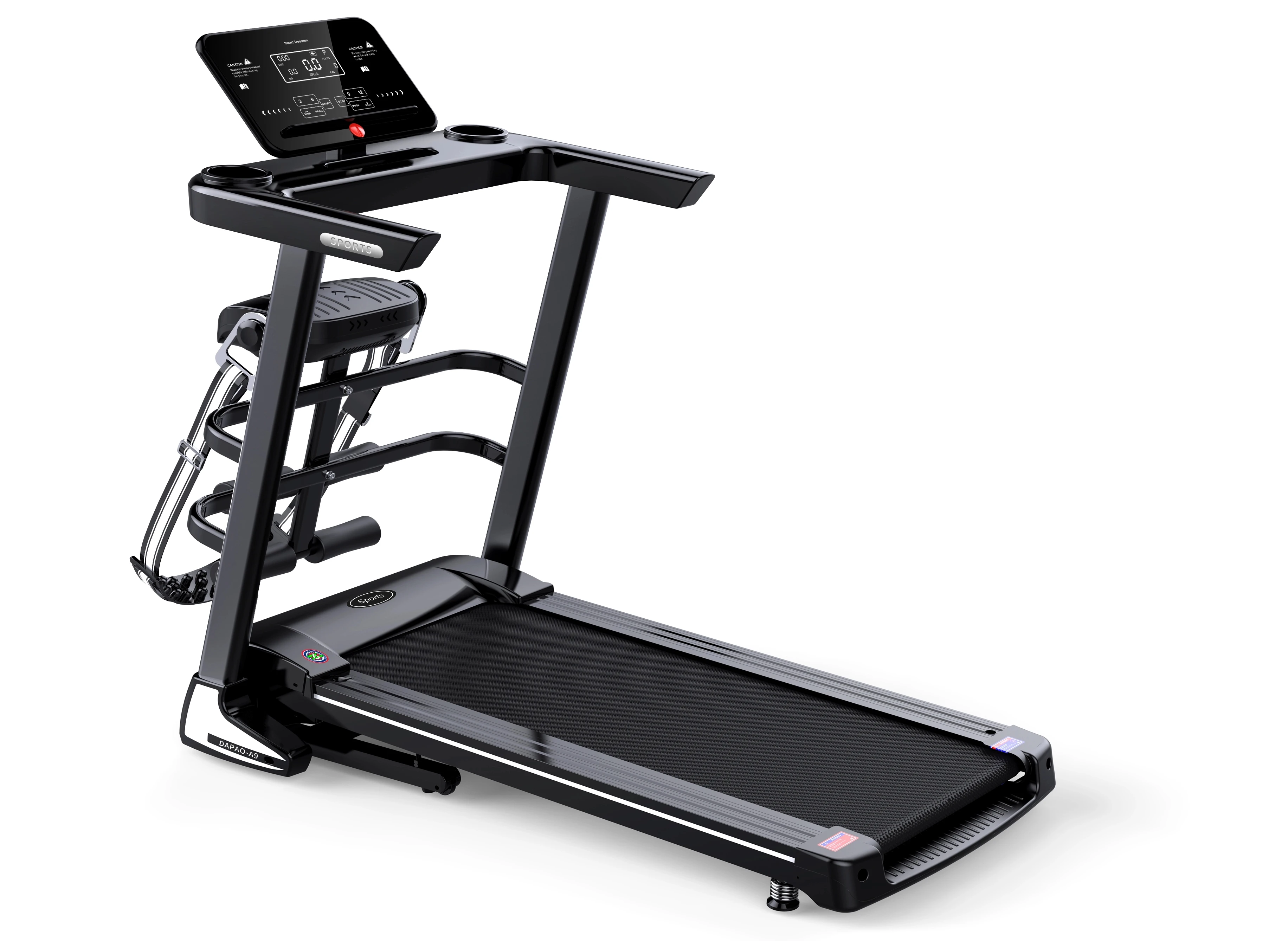 High motor home shock absorbing electric treadmill with heart rate function adjustable slope running machine can customized