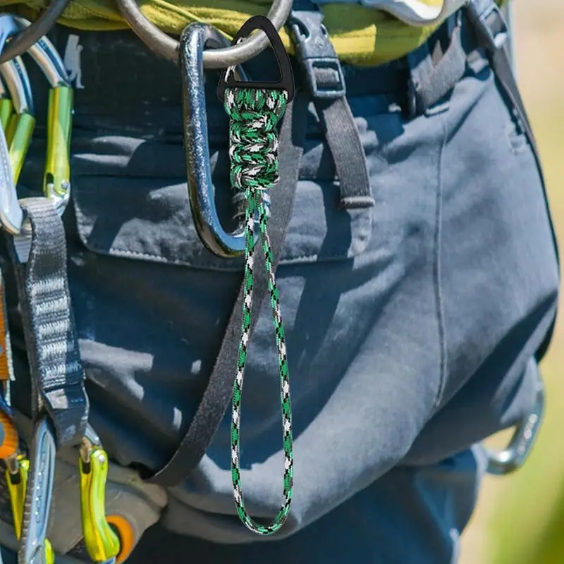 Paracord Lanyard For Keys Paracord Carabiner Keychain Quick Release Triangle Buckle Lock Clip Hook Strap Clasp For Outdoor