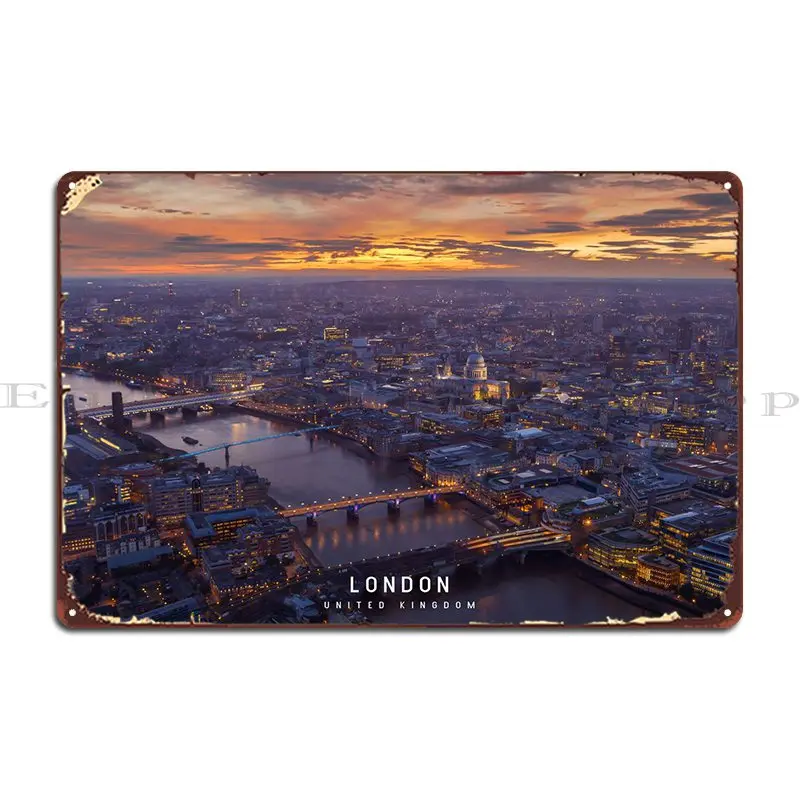 

Металлический знак Лондона, Настенный декор, клубный гараж, персонализированный постер в гостиную, жестяной знак