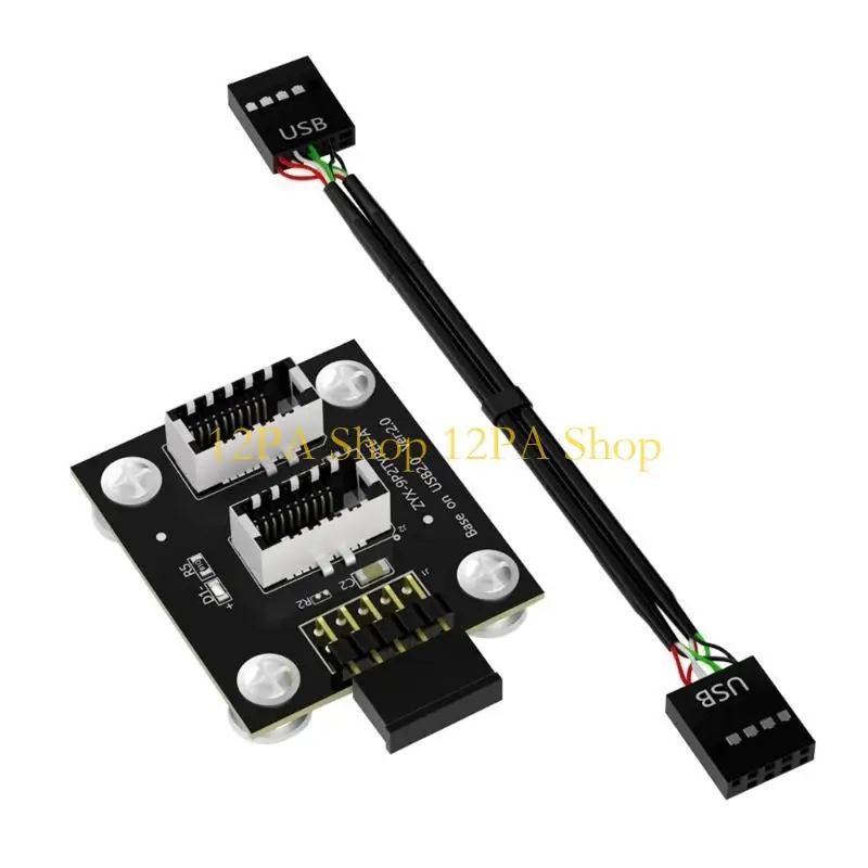 12PA USB 3.1 전면 패널 헤더 USB 9핀 Type-E 내부 마더보드 어댑터