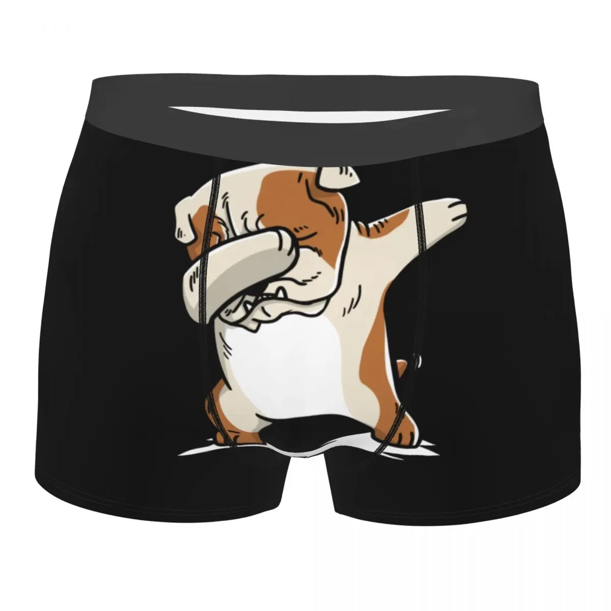 

Men's Dabbing English Bulldog Funny Underwear Humor Boxer Briefs Shorts Panties Homme Soft Underpants S-XXL