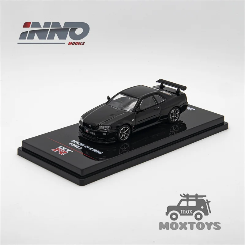 INNO 1:64 SKYLINE GT-R (R34) V-SPEC II BLACK Diecast Model