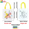 5-20pcs DIY Non-woven Fabric Graffiti Bag with 6-color Mini Pen Reusable Birthday Party Gift Bag Painting Drawing Goodie Bags 6