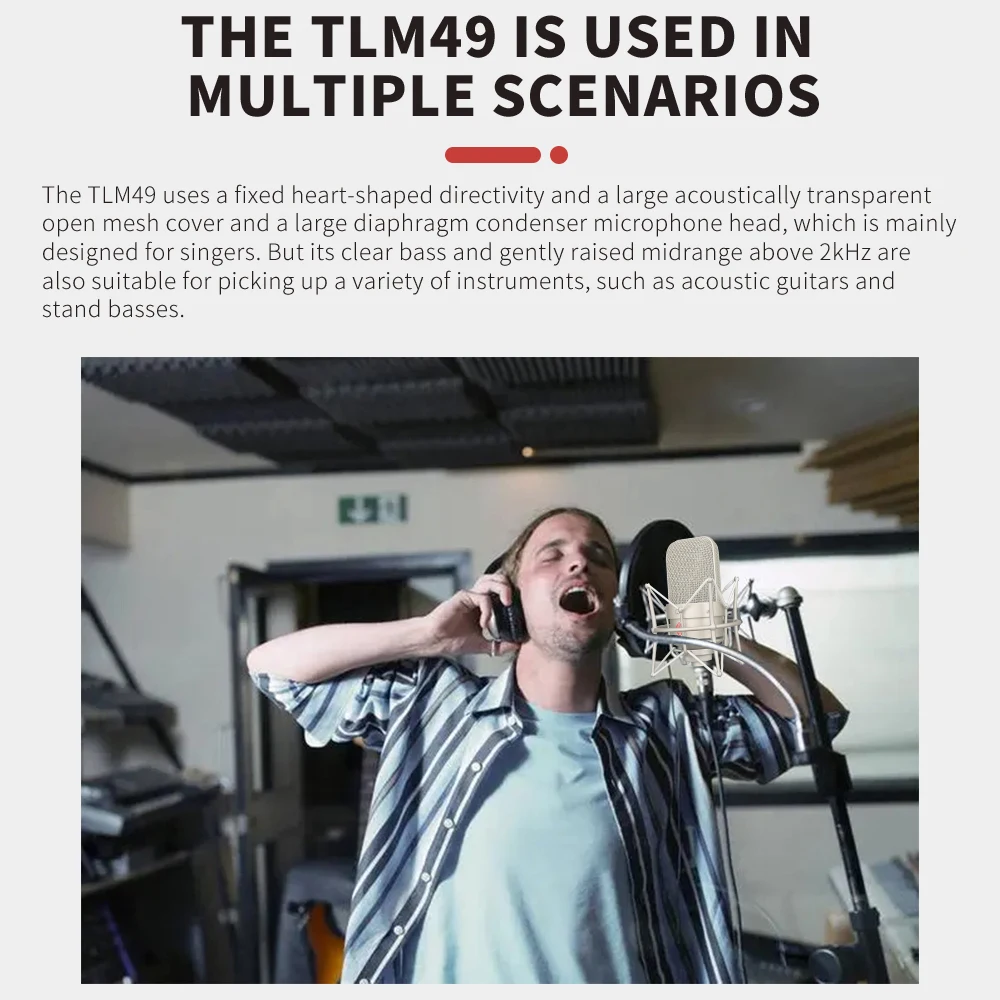 Фото Микрофон TLM49, конденсаторный кардиоидный микрофон с большой диафрагмой, комплект из 49 микрофонов №3