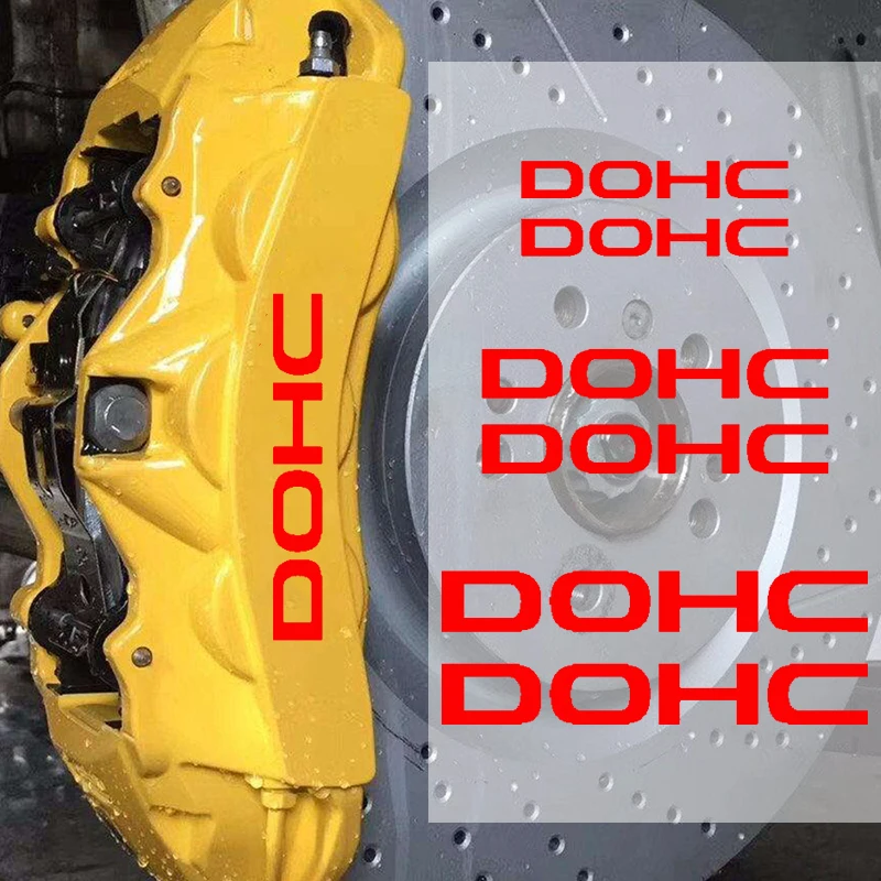 

6 шт., виниловые наклейки на тормозной суппорт автомобиля Honda DOHC