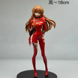 Evangelion Inspired Japanese Sweet & Cute Anime Figure Desktop Ornaments - Creative Children's Toys - 18cm (Asuka)