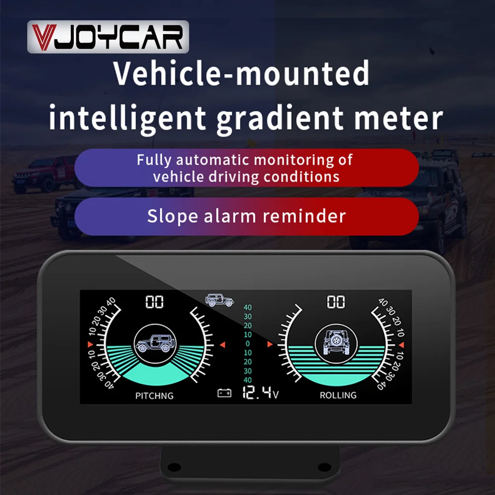 

Vjoycar Off Road Auto Head Up Display Smart Inclinometer Car Tilt Pitch Roll Angle Digital Display HUD Intelligent Slope Meter