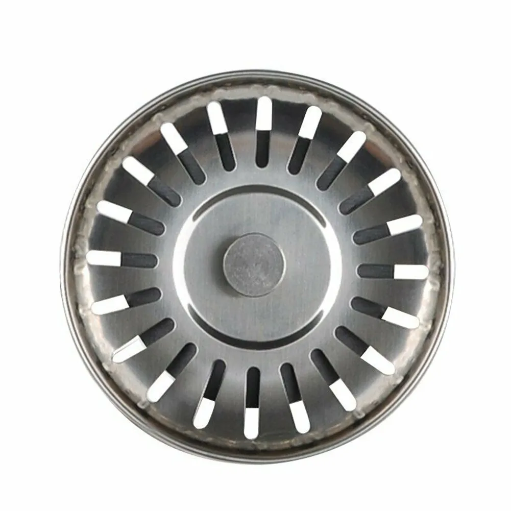 

Kitchen Drain Strainer Replacement Sink Stainless Steel Basin Drain Filter Catch Dirt & Hair Drainer Waste Plug