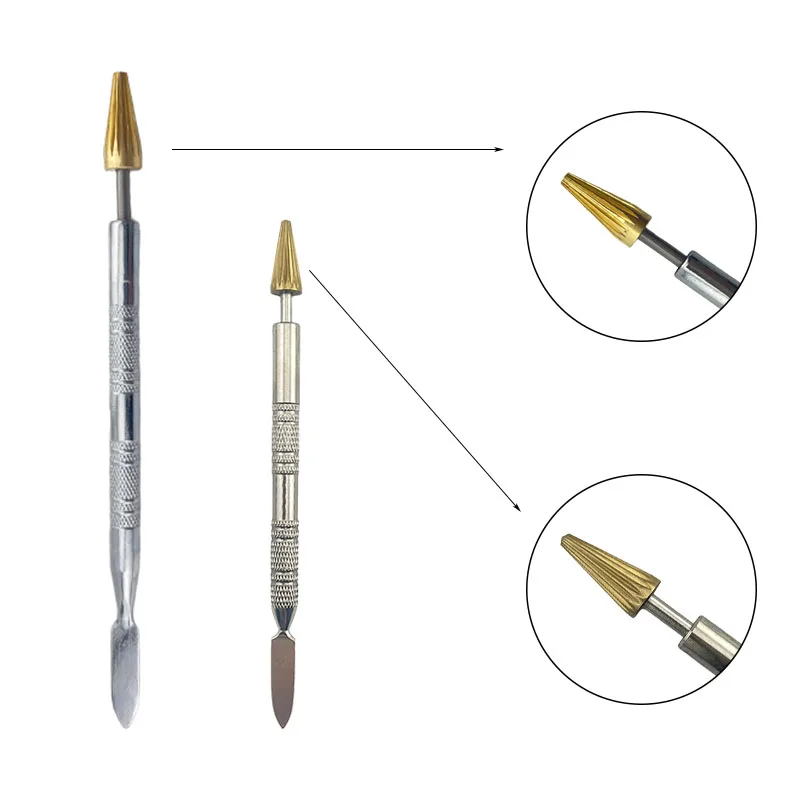 Double head brass edge leather oil paste dye quick pencil applicator paint roller tool for leather crafts tools double side leather tools leather craft tool kit leather craft tools leather craft tool