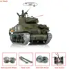 1/16 HENG LONG RC Tank 7.0 Upgraded M4A3 Sherman 3898 Metal Tracks Barrel Recoil Gearbox Idler Smoke Unit Engine Sound TH17673 1