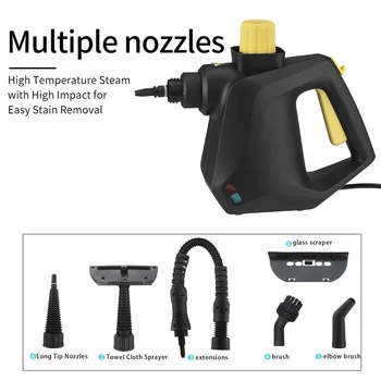 7-in-1 Handheld Steam Cleaner 1000W 115℃ Temperature Quick Heating Portable Multisurface Deep Cleaning Steamer with 7.7Ft Cable 1