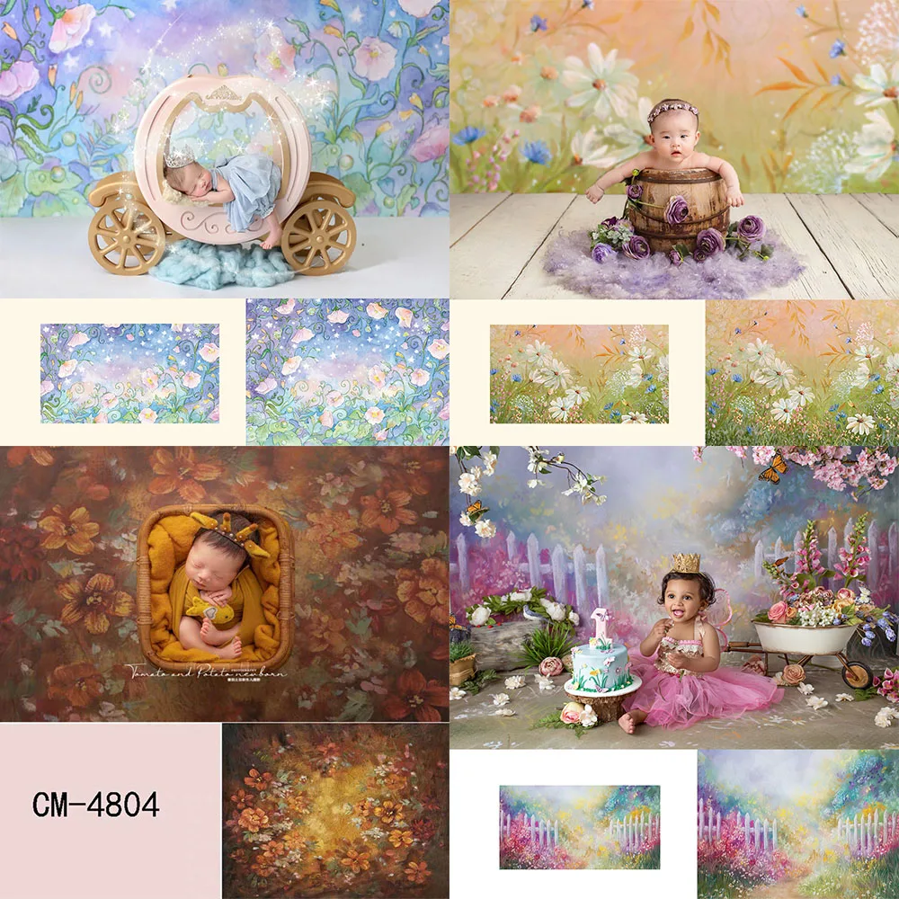 

Rose Flower Backdrops Photography Flower Oil Painting Newborn Child Portrait Photography Photo Background Studio Sunflower