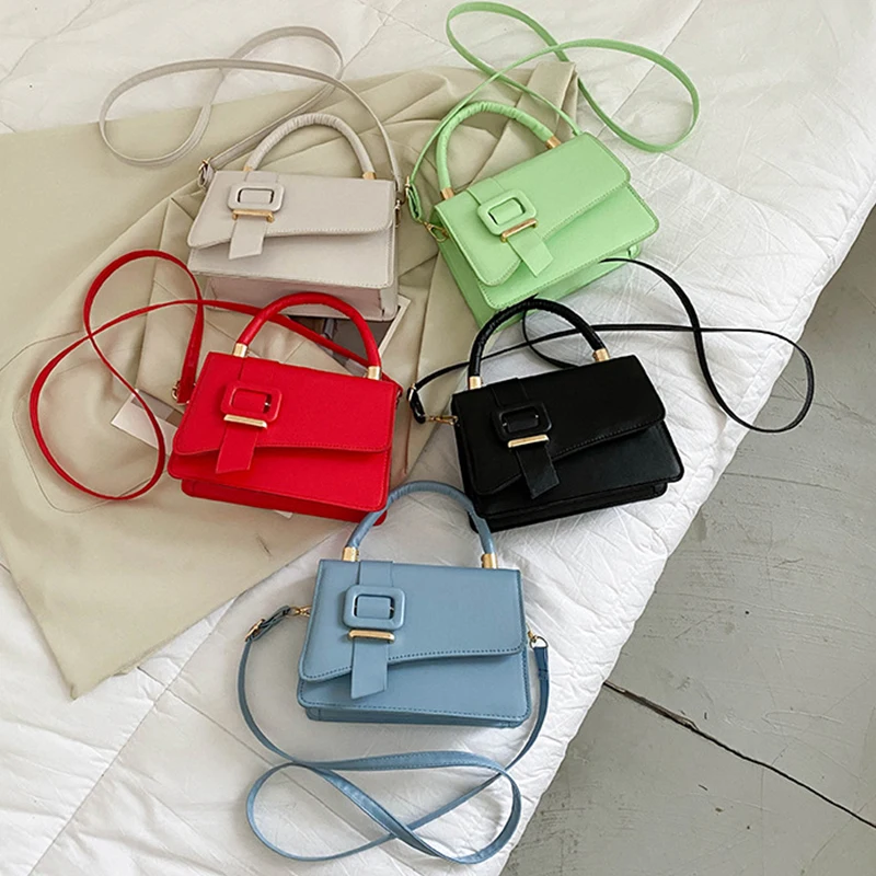 Bolsos PU Leather Woman Handbags Luxury Designer Female Shoulder Bag 2022 New Fashion All-match Messenger Small Square Bag