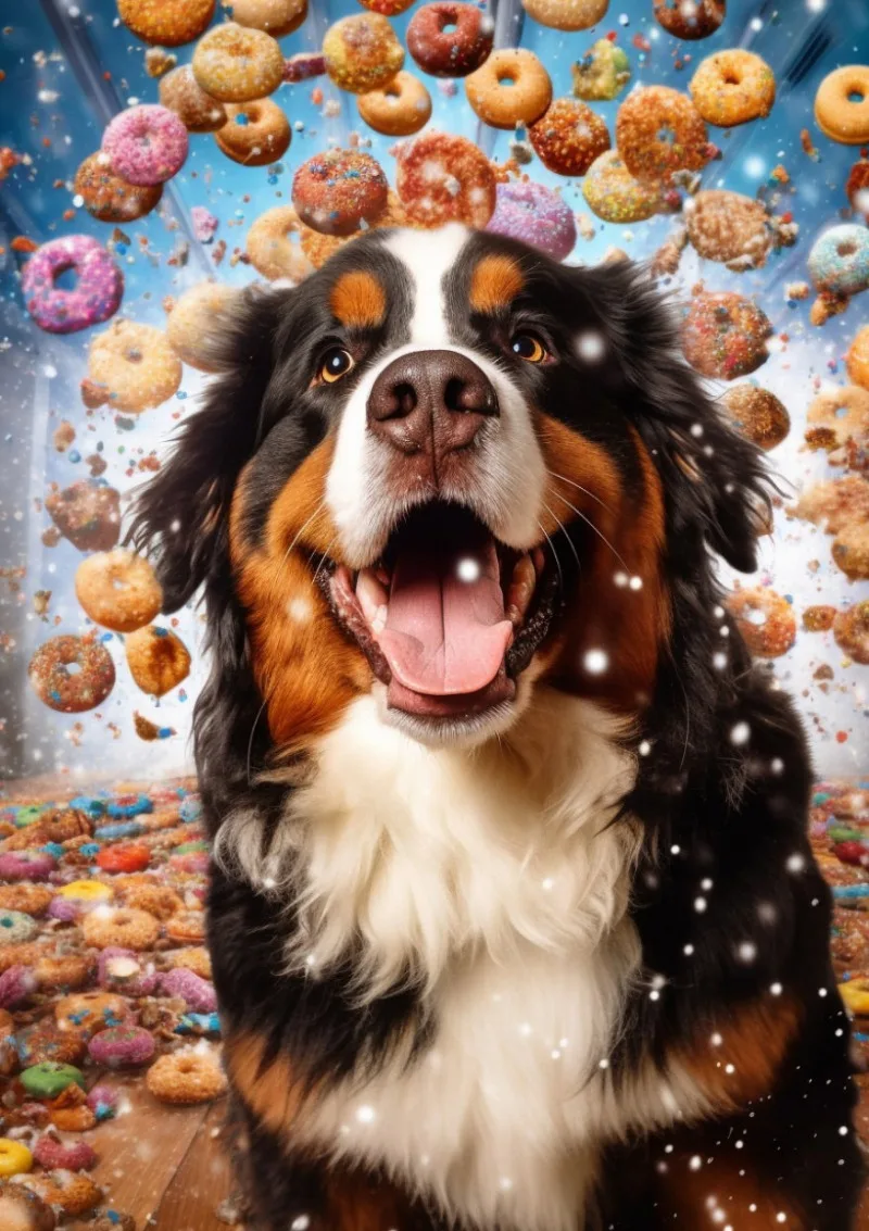 thumbnail image 1 of Póster de perro nadando, cocker spaniel, beagle, bernés, montaña, dóberman, impresión de arte de pared, imágenes, pintura en lienzo, decoración del hogar, 1 of 5