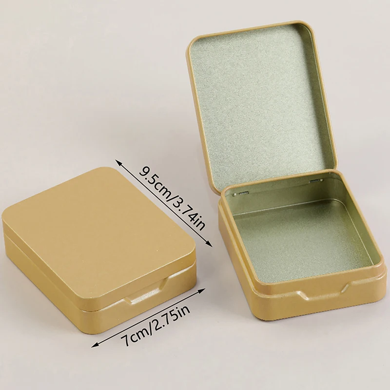 1pc Metal Tin Storage Box Tea Cans Jewelry Key Coin Boxes Wedding Candy Storage Cans Tea Packaging Gift Boxes