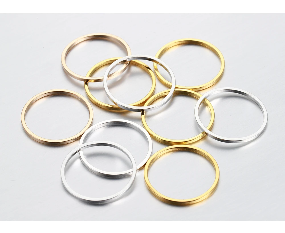 20–50 Stück Ohrringe zur Herstellung von 8–40 mm, Creolen, Ohrringdrähte, Verbinder, geschlossene Kreisringe für DIY-Anhänger, Schmuckherstellung, Zubehör – Detail 8