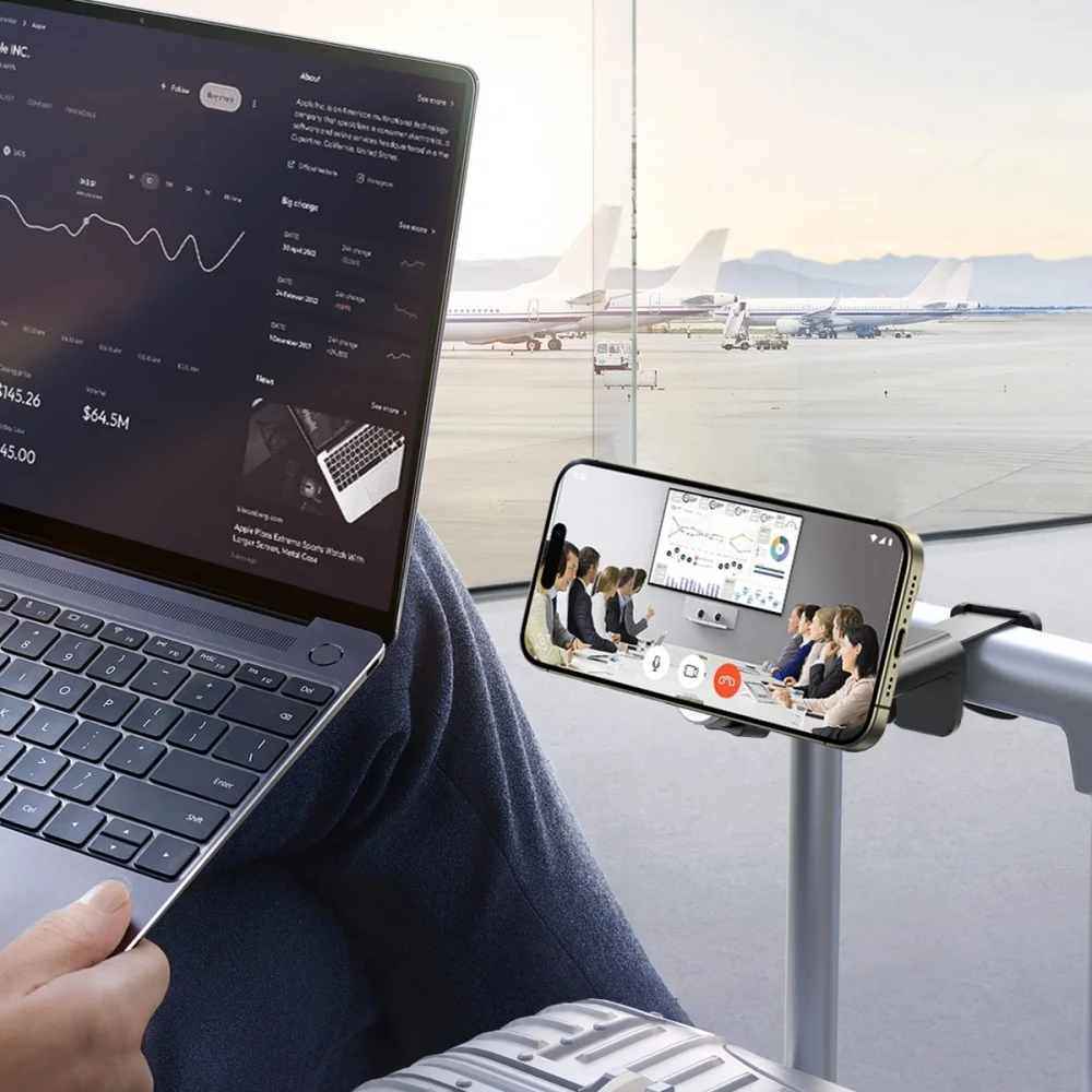 Universal Magnetic Phone Holder Strong Magnet Foldable Phone Mount Flight Seat for iPhone 15 14 13 Xiaomi 15 Travel Phone Stand