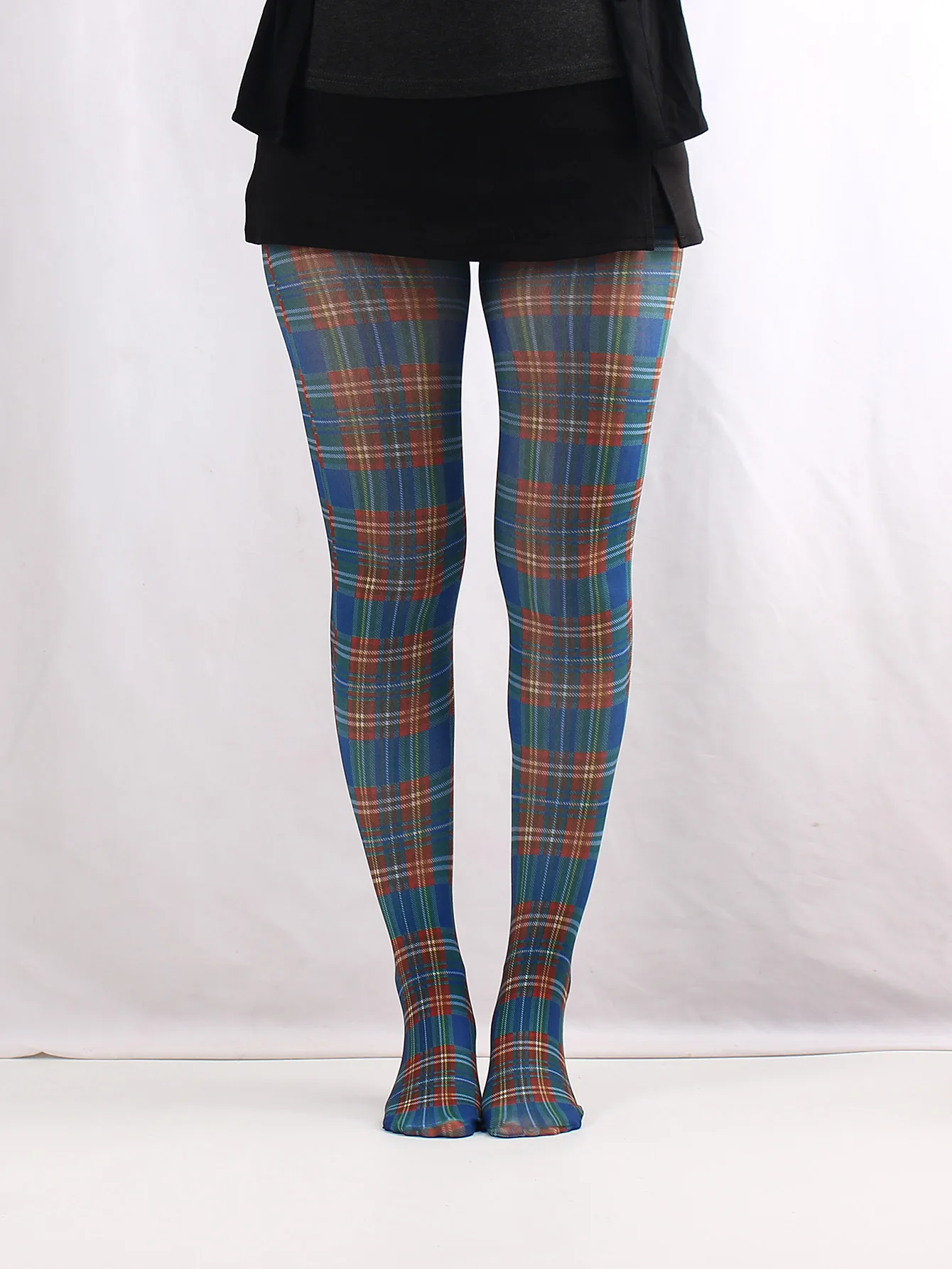 Muster gedruckt Retro Strumpfhosen für Frauen 17 Stil Muster Strumpfhosen weiblichen Frühling neue Stern Gitter lange Socken Farbe Strumpfhosen – Detail 7
