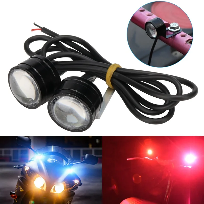 Motorcycle led lights 2Pcs Motorcycle Led Light Driving Lamp Brake Light Fog Lamp Accessories