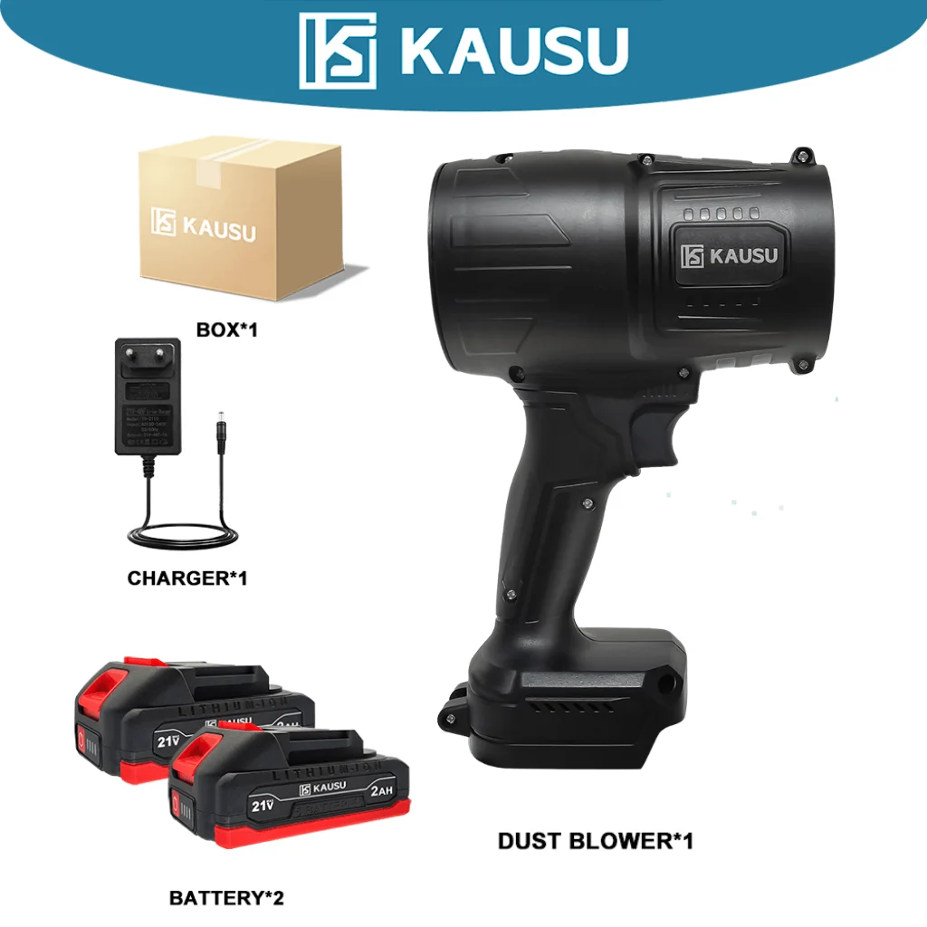 KAUSU Electric Air Turbo Blowers Jet Fan Cordless Handheld Violent Dryer Snow Car Dryer Leaf Dust Blowing Tool Makita 18V Battery