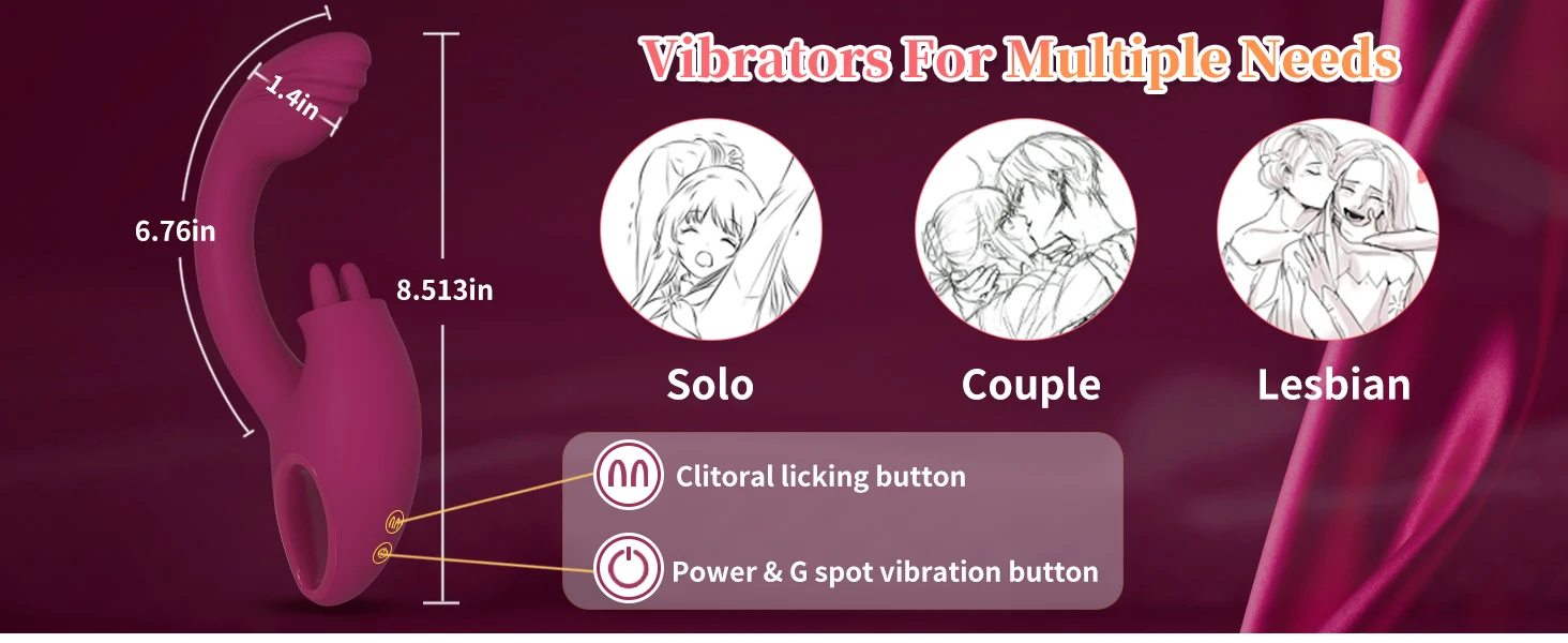 2 In 1 G Spot Clitoral Vibrator For Women Clitoris Stimulator Licking Machine Female Masturbator Dildo Vibro Sex Toys for Adult