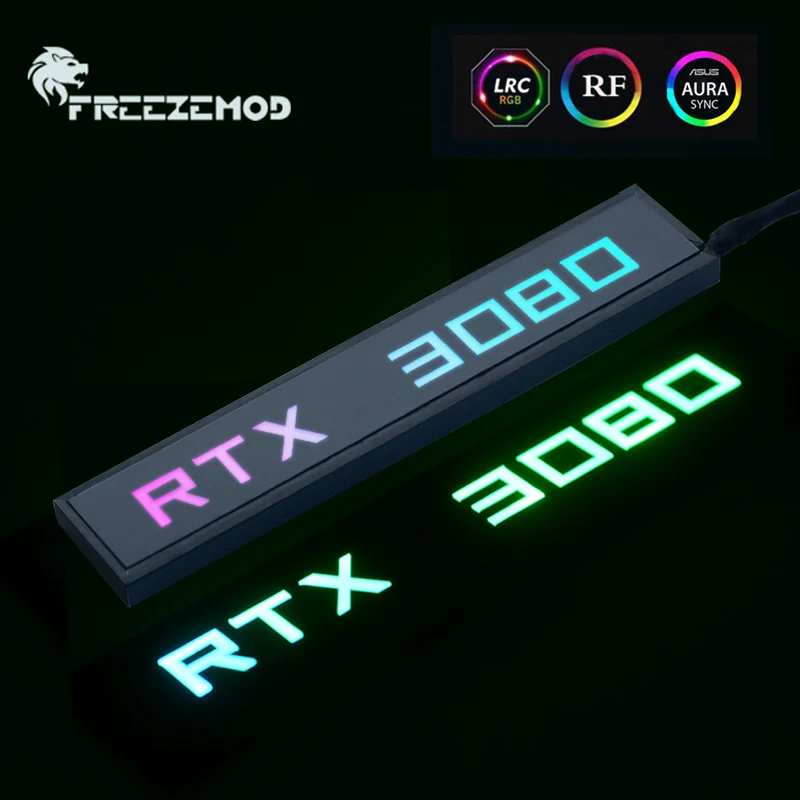 Zemod Gpu Painel Lateral Rtx3090 Gtx Rog pc Decoração Placa de Vídeo fé Lâmpada Água Cooler Aura Sync Xyd5v Refrigeração Argb