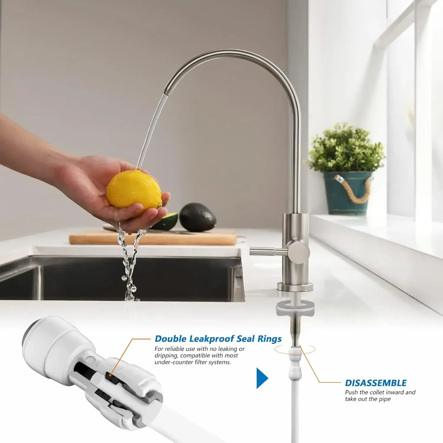 Water Purifier Faucet Drinking Water Filter for Kitchen Sink Reverse Osmosis Filtration RO