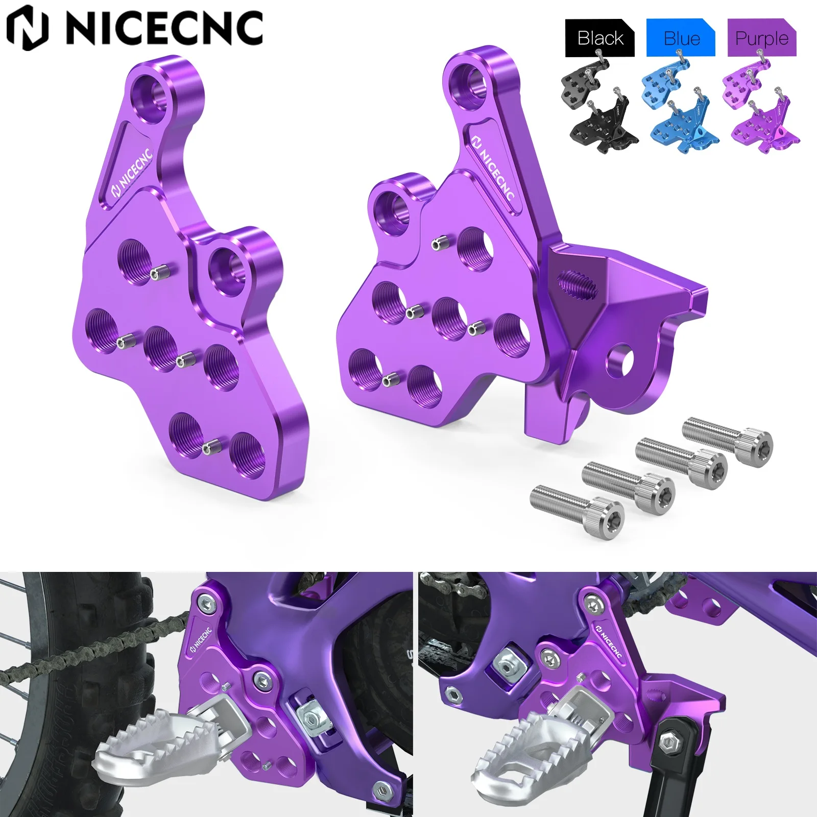 NICECNC Protection De Chaîne Violette En Aluminium 5052 Compatible Avec