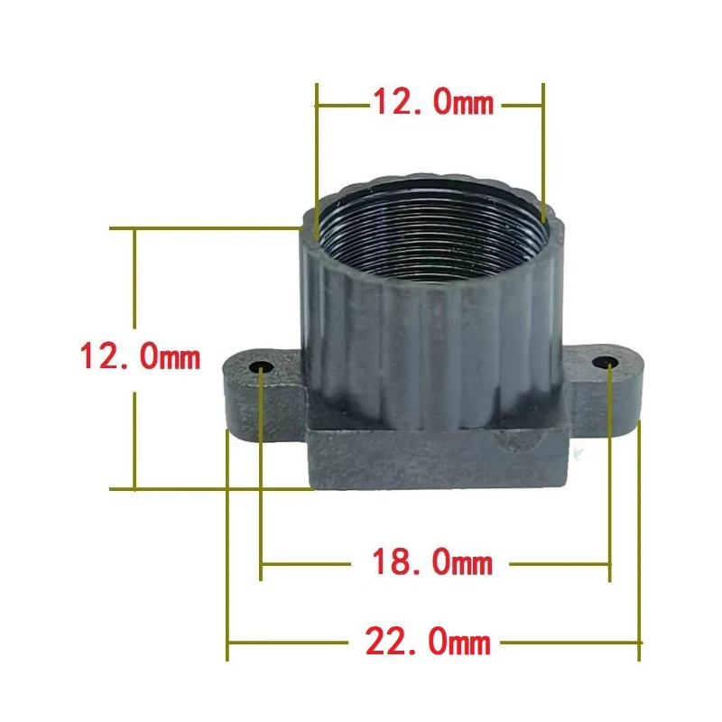 DIY M12 lens base 18mm mounting hole spacing 6mm 8.5mm 12mm high plastic Lens Holder PCB Board Module Lens Mount Connector lens holder