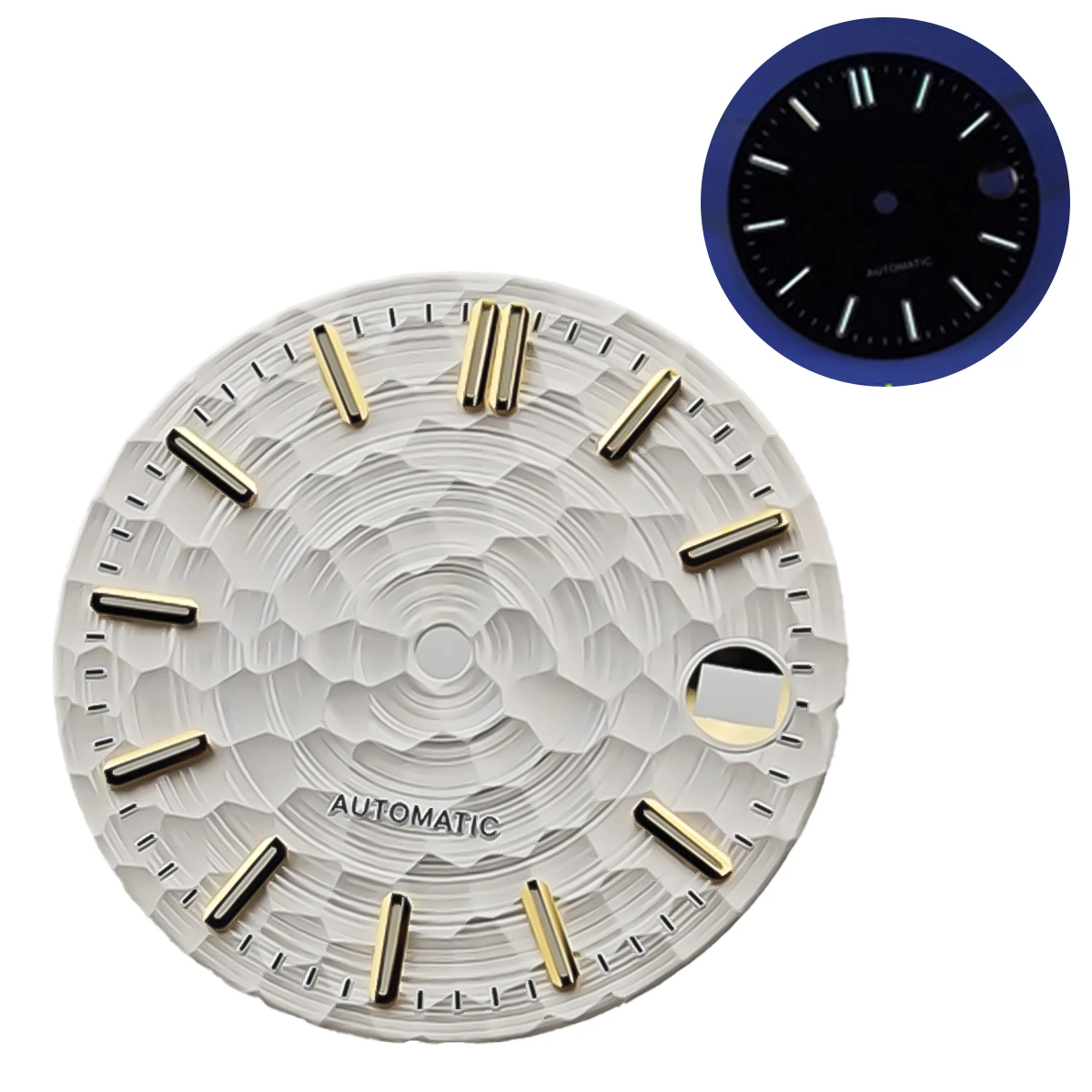 Enhanced Watch Dial with Green Luminous Accents - 28.5mm, Multicolor Options