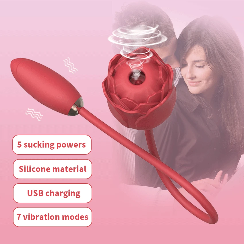 Penetration Rose Doppel Kugel Ei Vibrator Saugen Klitoris Vibratoren Sex Spielzeug Für Frau Anal Oral Te_voghion.com