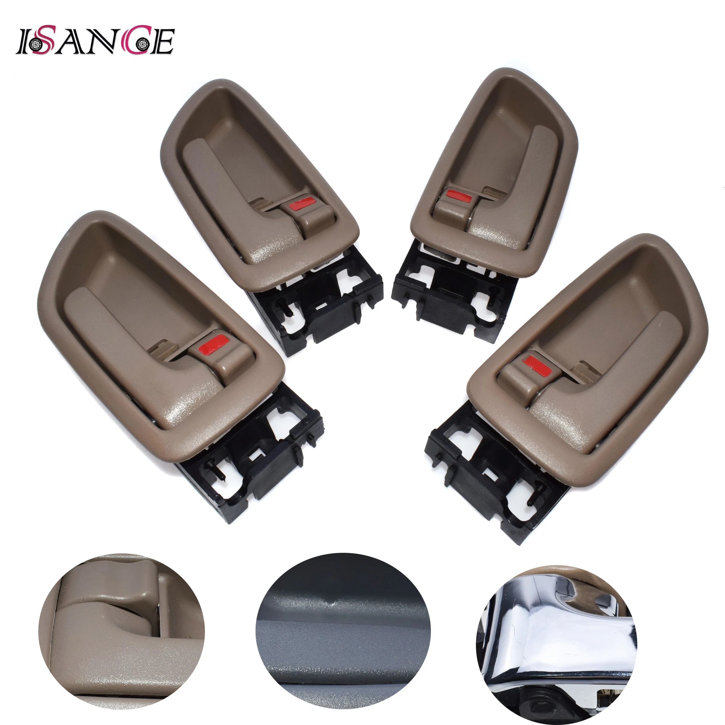 Beige Grey Chrome Door Handle Inside Interior Front Rear Left Right For