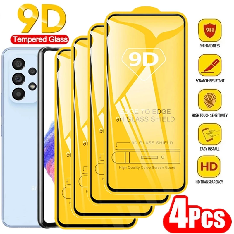 

9D Full Tempered Glass For Samsung S24 Ultra S23 FE J4 J6 Plus J8 A9 A8 A6 2018 J7 A7 A5 2017 S22 S21 S20 FE Screen Protector