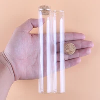 50 Pieces Diameter 22mm Test Tubes with Cork Stopper Glass Bottles Terrarium Glass Jars Vials DIY Wedding Crafts Favors 1