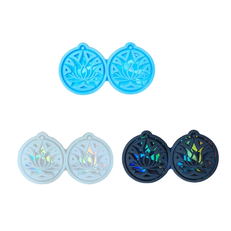 

Lotusflower Pendant Molds Keychain Pendant Mold Silicone Molds T8DE