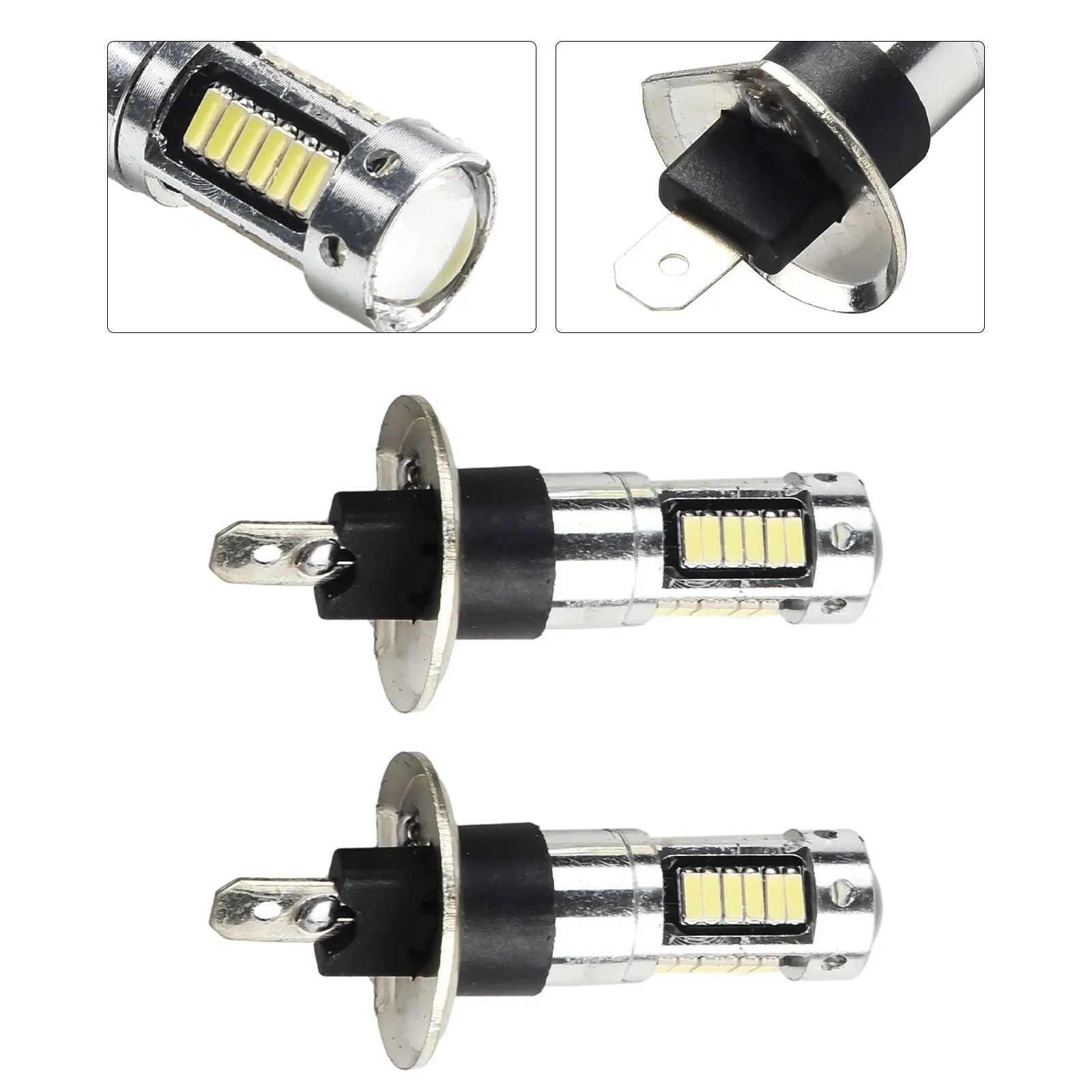 

LED Fog Light LED Front Fog Lamp High Brightness Ultra-Brigh H1 4014 30SMD 1pair 6000k Automobile Automobile Lamp