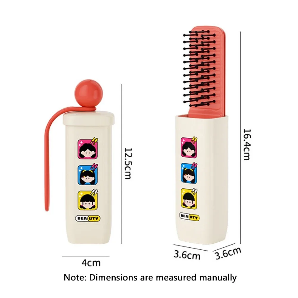 New Portable Dopamine Comb with Mirror with Lanyard Massage Comb Dopamine Airbag Combs Outdoor Use