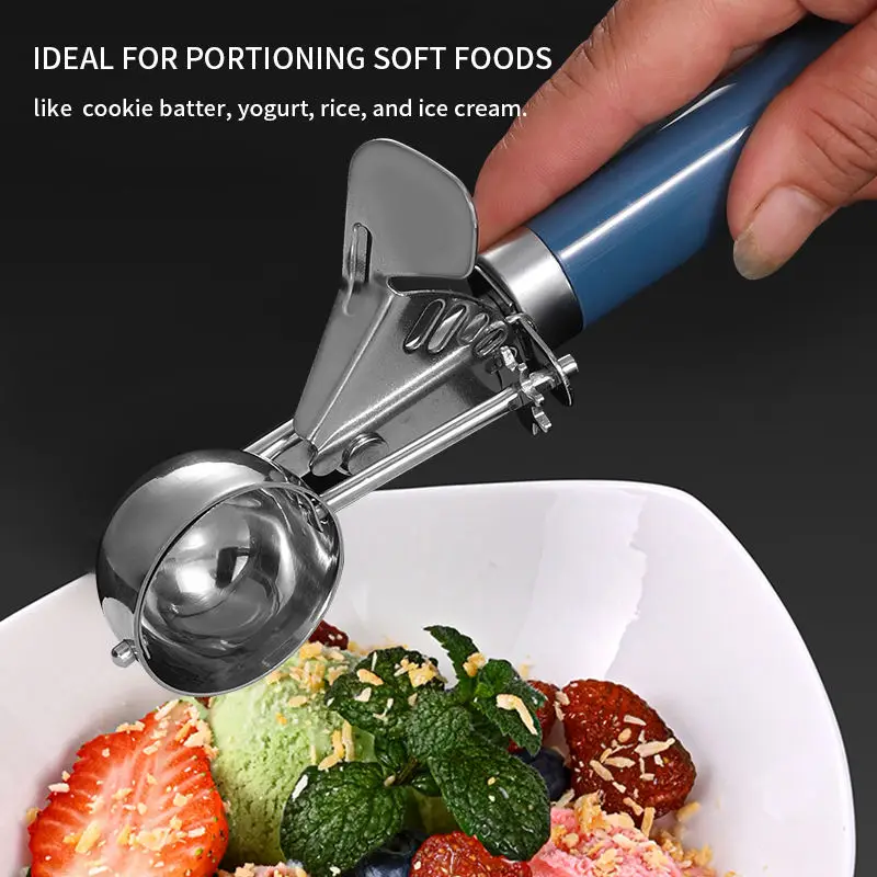 Stainless Steel Trigger Release Ice Cream Dough Scoop Digger Spade Ball Maker Ice cream Scooper Cream spoon Cookie Scoop