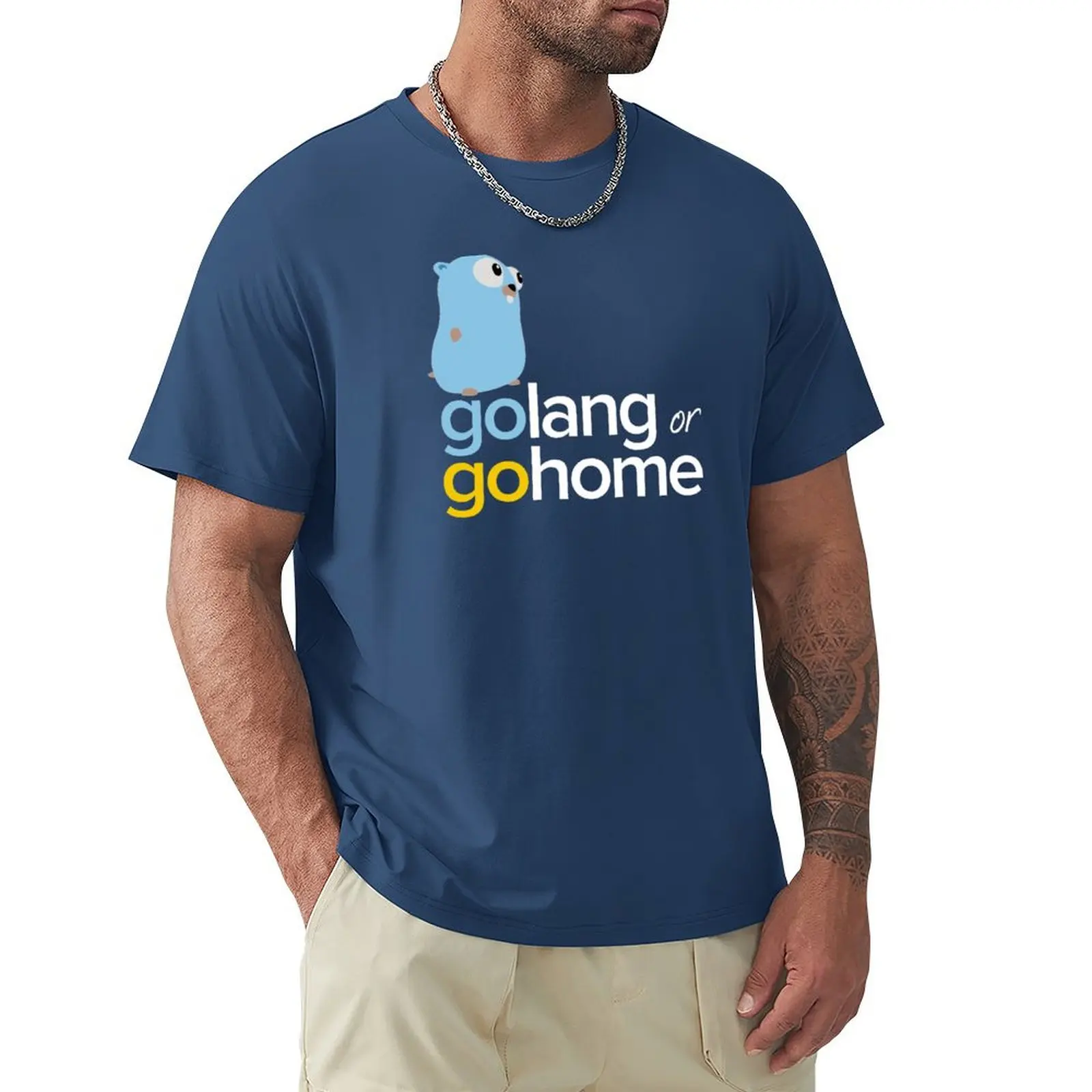 

Golang or Gohome T-Shirt summer tops quick drying customs design your own Blouse mens graphic t-shirts anime