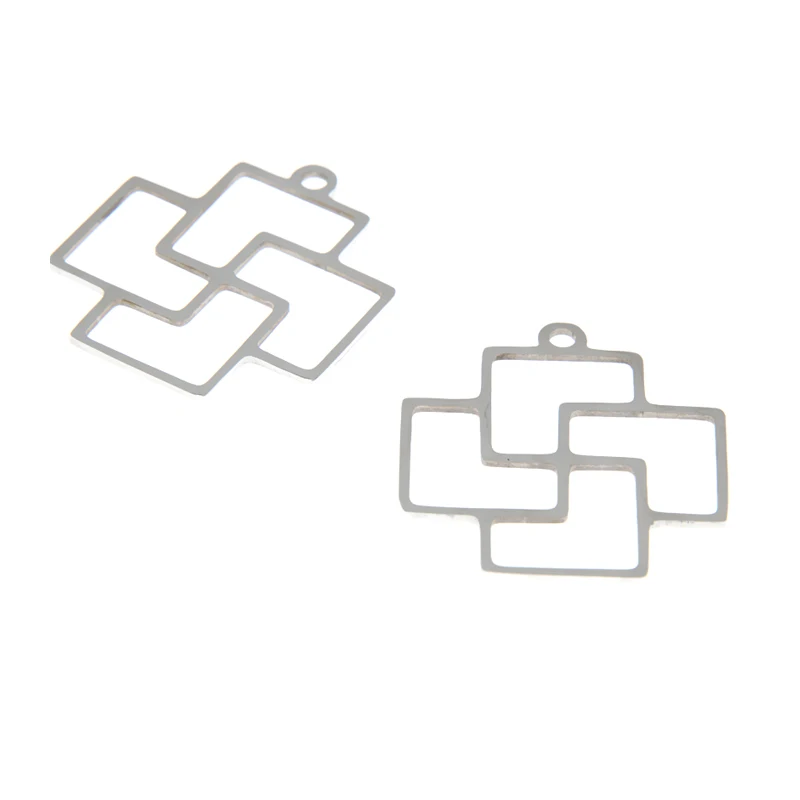 

5pcs/lot tursa charm tursa symbol mathematics rectangular Stainless steel pendant 28x25mm