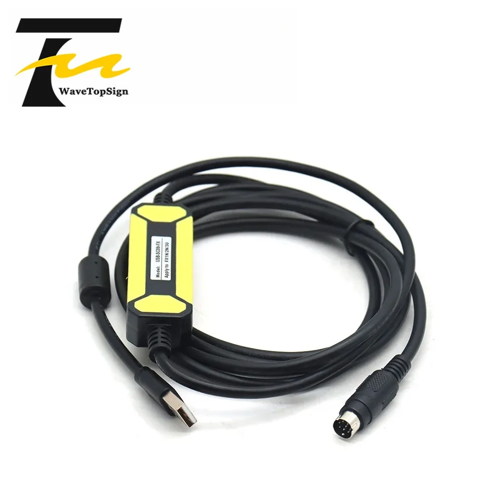웨이브탑시그 프로그래밍 케이블 PLC 데이터 통신 케이블 다운로드 케이블 USB-SC09-FX (미쓰비시 PLC 모듈 FX3U/3GA/SA/1/2N용)
